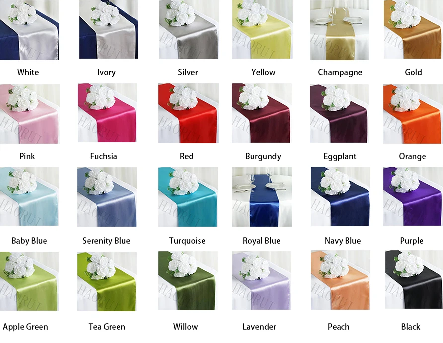 satin table runner