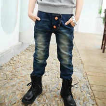Детская одежда детские джинсовые брюки для мальчиков детские джинсы на весну-осень зимние брюки для больших мальчиков повседневные штаны для детей 5-13 лет