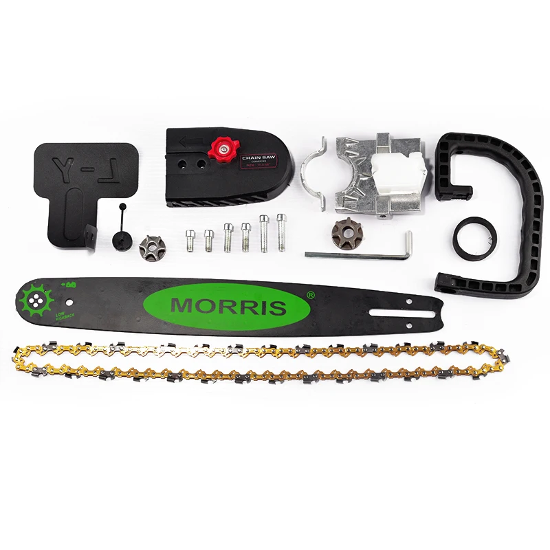 Jimbon Upgrade 5th 16 Inch Chainsaw Bracket Electric Saw Change M10+M14 Angle Grinder Into Chain Saw Woodworking Power Tool Set