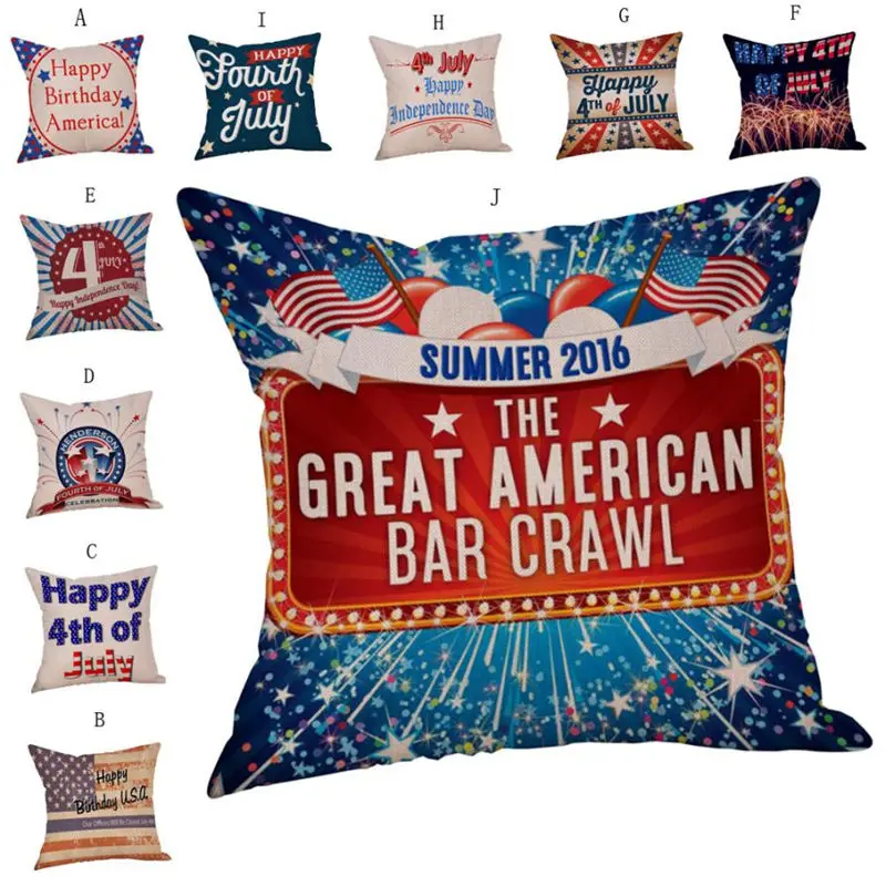 Buy MUQGEW Vintage American Flag Pillow Cases Linen