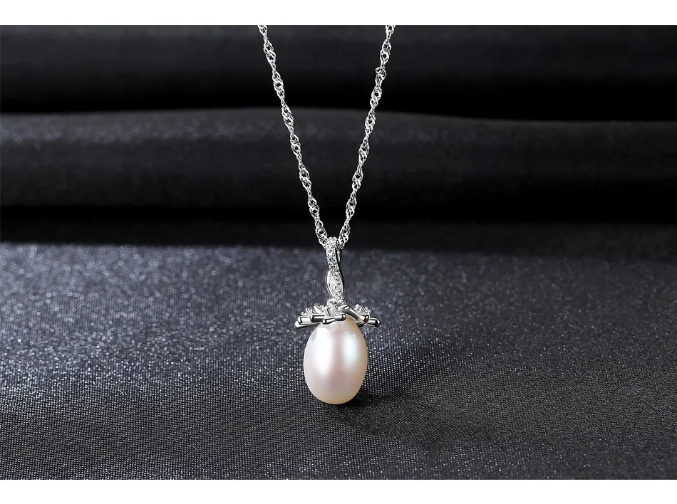 

S925 sterling silver necklace pearl flower silver pendant pendant clavicle simple temperament female necklace C06
