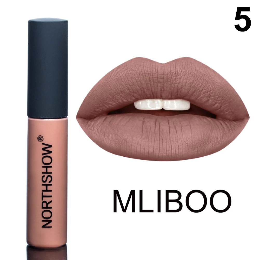 1 Pcs Matte Lipstick Waterproof Nude Velvet Liquid Lipstick Smooth High Pigmented Lip Glaze JIU55