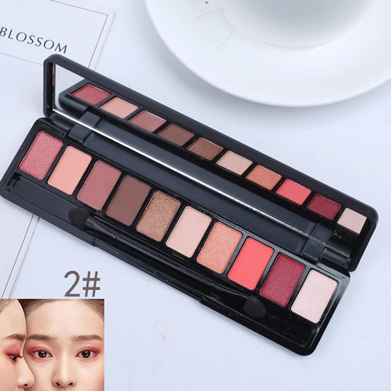 10 Colors Shimmer Matte Eye Shadow Palette Long Lasting Waterproof Pigments Glitter Eyeshadow Makeup Kits