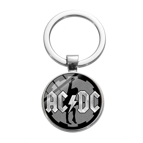 SONGDA Pop Rock Band AC/DC брелок в стиле хип-хоп, панк, модный, с логотипом, с принтом времени, драгоценный камень, металлический автомобильный брелок, держатель для музыкальных фанатов Llaveros - Цвет: Style 5