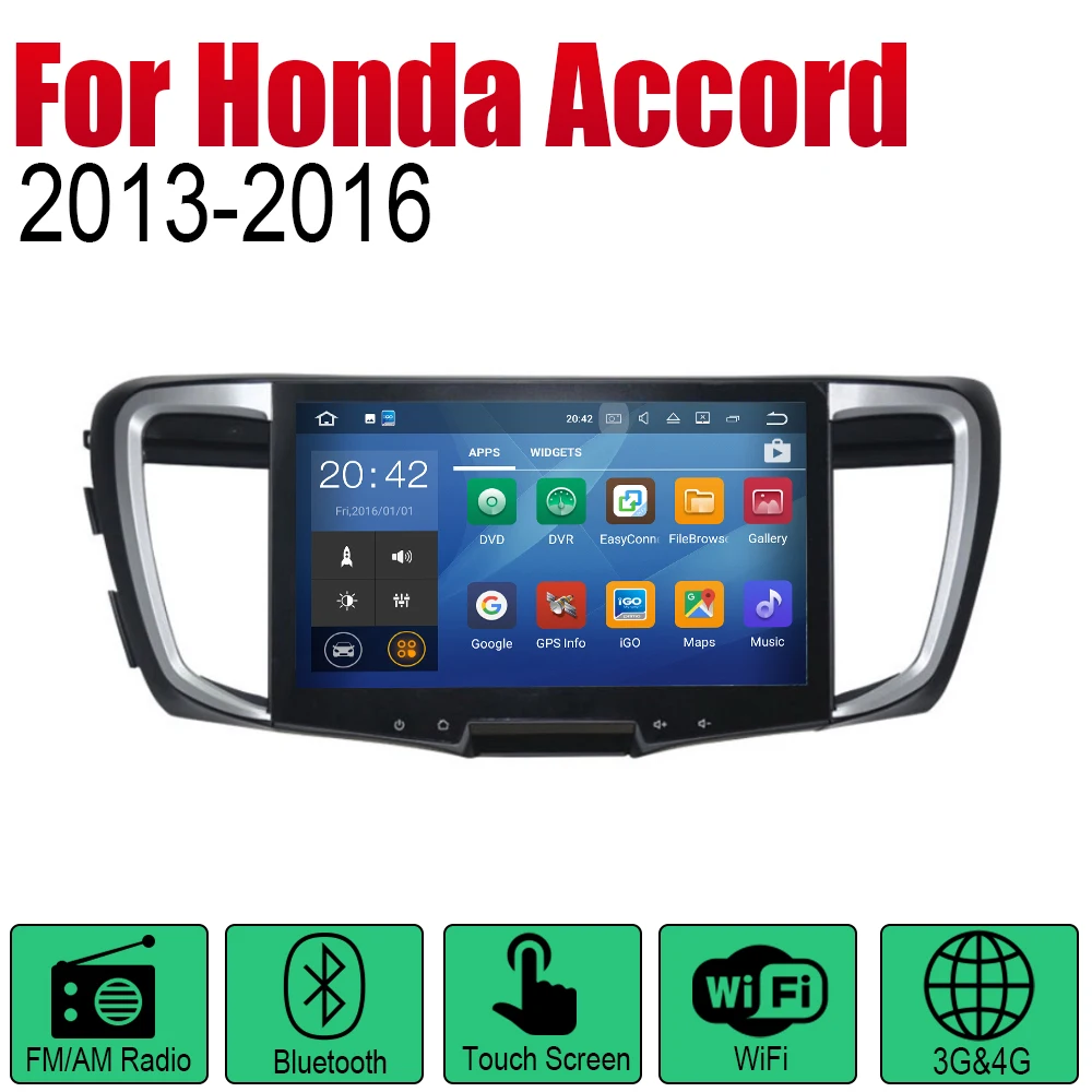 Автомагнитола 2 Din на Android для Honda Accord 2013 2014 2015 2016 автомобильный мультимедийный