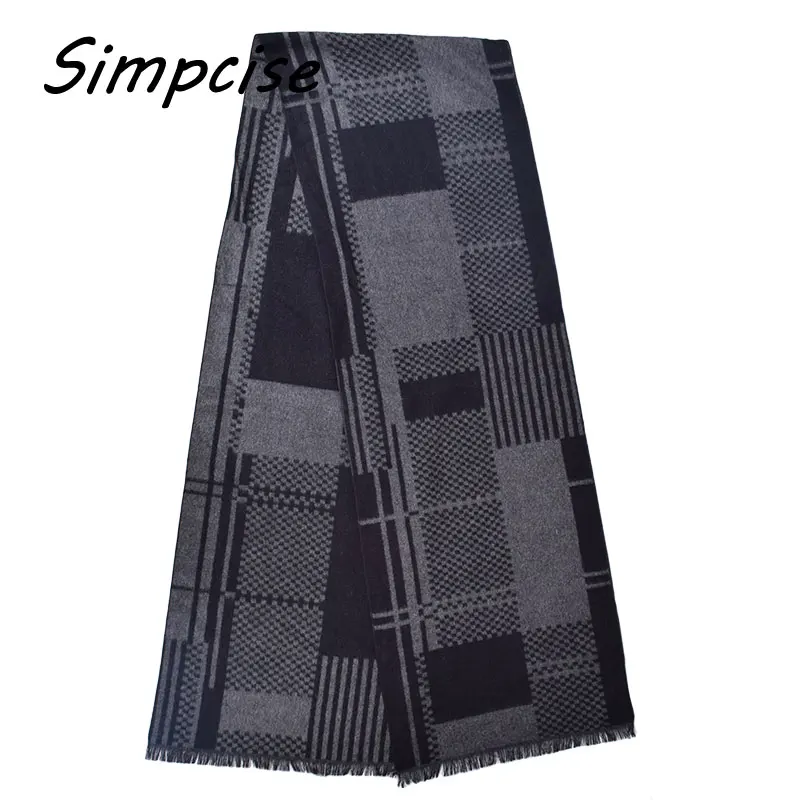 mens infinity scarf Bufandas 2021 Foulard Fashion Designer Wrap Men Business Scarf Winter Check Scarf Men Shawls Scarves A3A18917 mens knit scarf