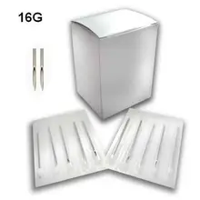 16 г Пирсинг Одноразовые Вышивка Крестом Иглы стерильные Средства ухода за кожей пирсинг Вышивка Крестом Иглы разных размеров Украшения для тела Инструменты аксессуаров 500 шт./лот
