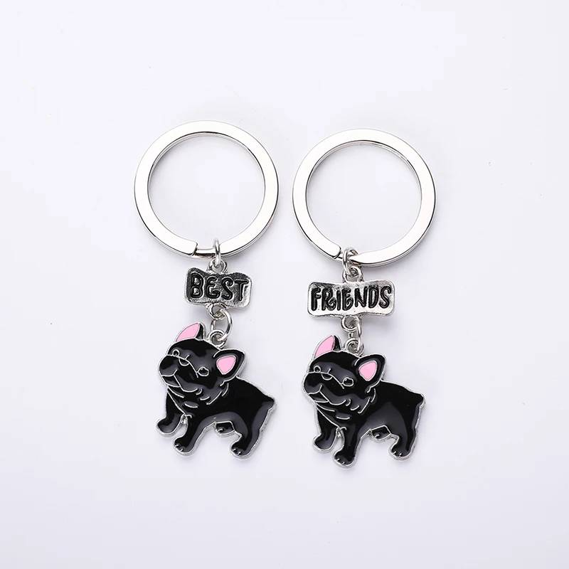 Flyingforest bulldog лучшие мужские ювелирные изделия брелок для автомобиля подарки