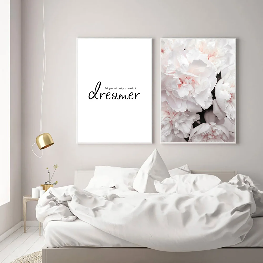 Modern Dance Poster Nordic Canvas Painting Flowers Poster Ballet Picture Wall Decoration Quotes Painting Canvas Print Unframed