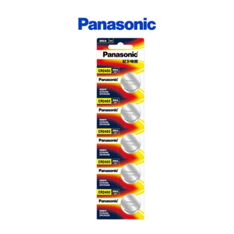 

5PCS New Original Panasonic CR2450 CR 2450 3V Lithium Button Cell Battery Coin Batteries For Watches,clocks,hearing aids