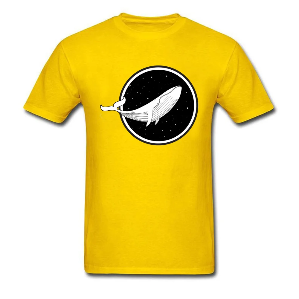 Printed T-Shirt 2018 Round Collar Space Aquarium 100% Cotton Men Tops Shirt Gift Short Sleeve Sweatshirts Top Quality Space Aquarium yellow