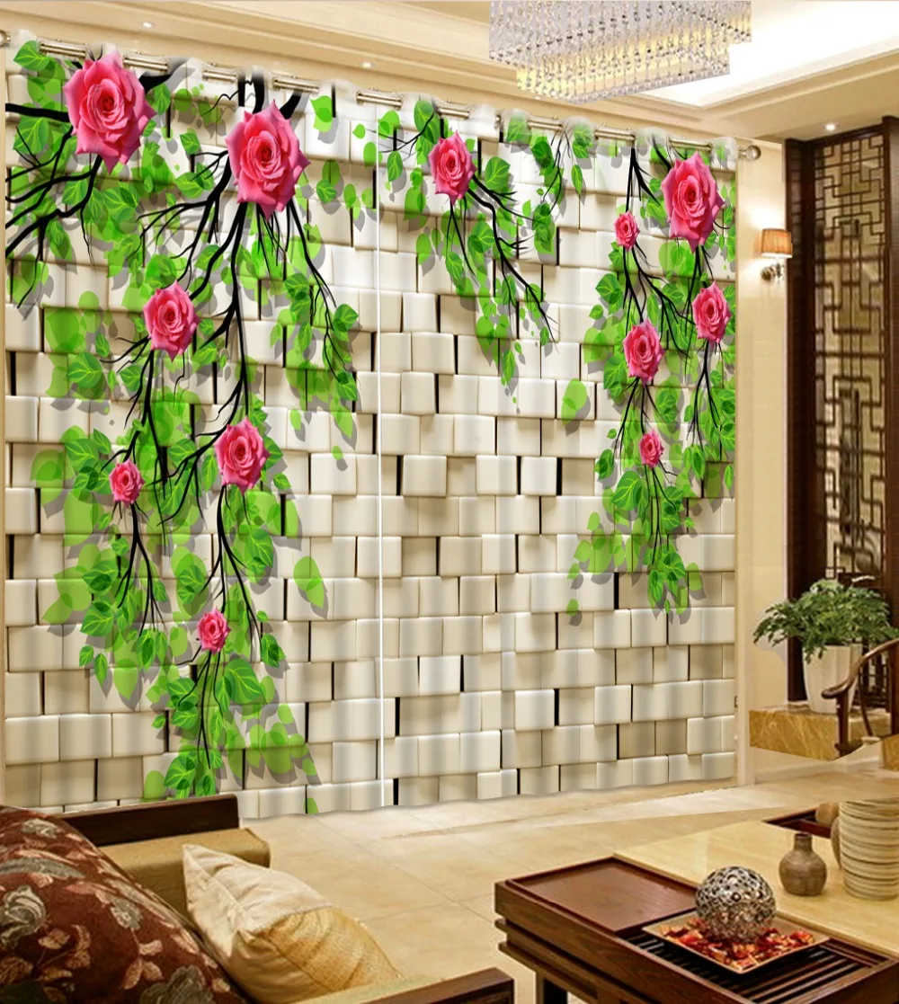 

NoEnName_Null 3D Printing Curtains Quality Blackout Cortians Full Light Shading Bedroom Living Room Curtains Cortina CL-DLM064