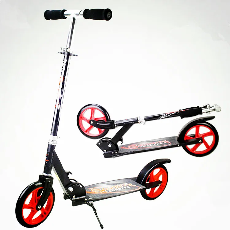 

High Quality Folding Portable Scooter Riding Bicycle Aluminum For Adults KidsHeight Adjustable Load 100KG Suit 1.3-1.95M