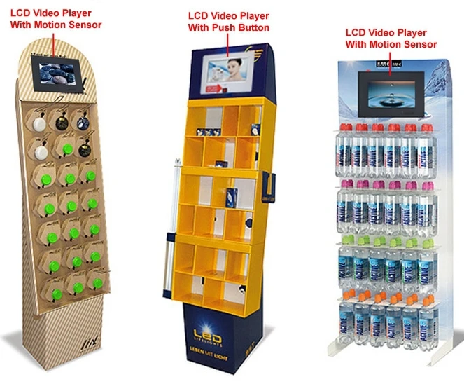 

Supermarket POP Display With TV Monitor cosmetics retail displays with lcd screen Electronic Consumer Machine