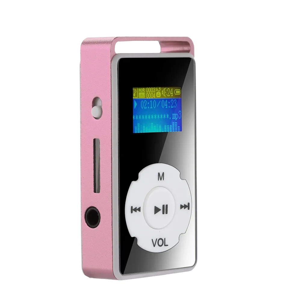 AIKEGLOBAL Hifi USB мини MP3 музыкальный плеер ЖК экран поддержка 32 ГБ Micro SD TF карта