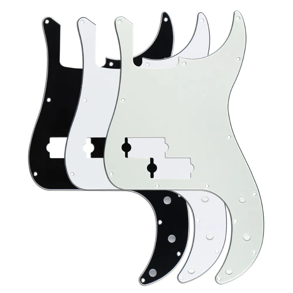 NEW 3PCS 4 Strings P Bass Pickguard Pick Guard Scratch Plate Bass 3Ply White +Black+ Ivory for