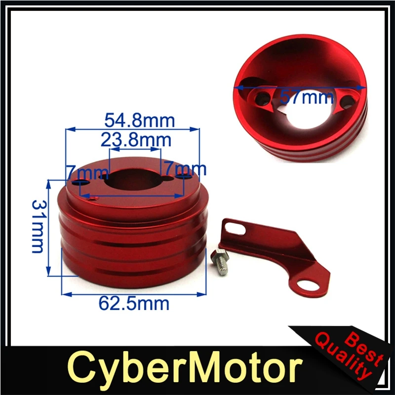 

Red Air Filter Cleaner Adapter Stack For 6.5 HP Honda Clone GX160 GX200 Engine Go Kart Cart