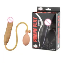 Aphrodisia 165*40mm Inflatable Penis Realistic Anal Dildo With Pump Sex Products For Women Anal Sex Toys Big Dong Butt Plug