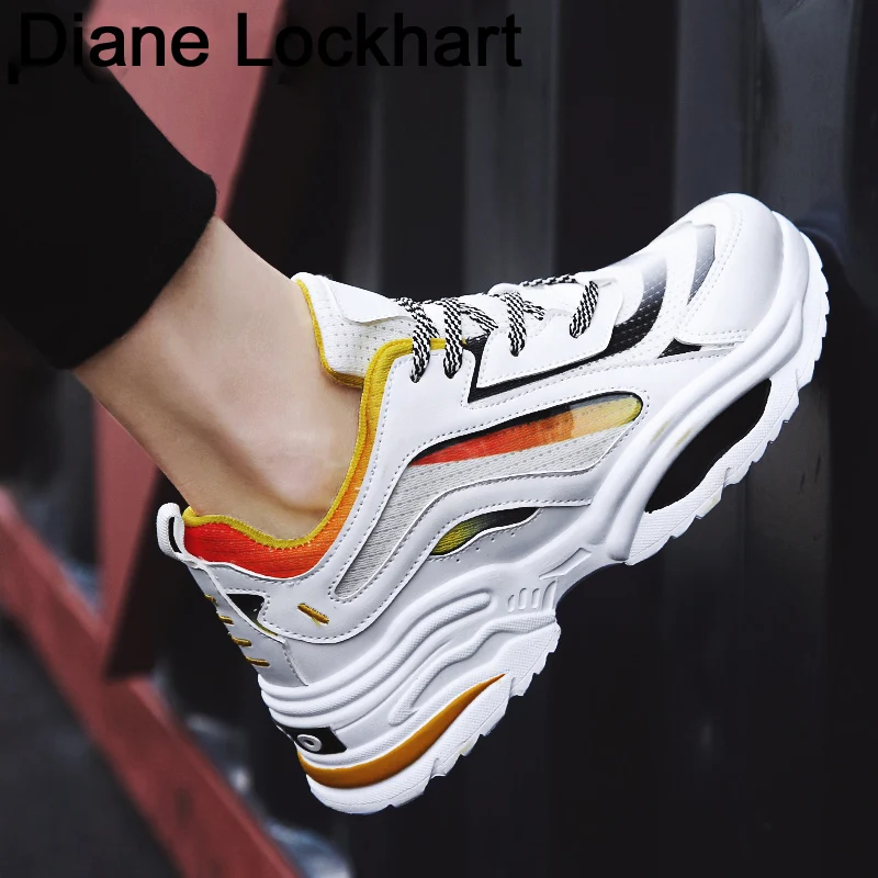 

men's vulcanize shoes Spring Summer Sneakers Air Breathable Fashion Male Shoe designer Colored Lace Up Soft footware hip hop