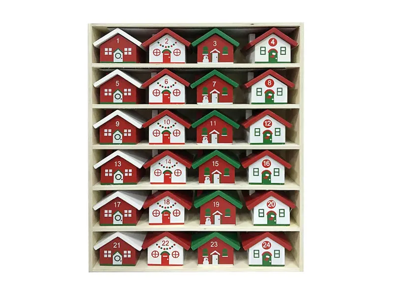 25*30 5 см деревянная кабина DIY Advent календарь домашний Рождественский Декор | Рождественские календари -32950856827