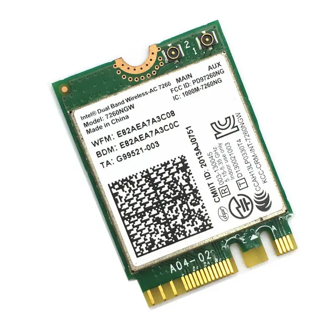 Cheap New 7260NGW Intel Dual Band Wireless-AC 7260 802.11ac, Dual Band, 2x2 Wi-Fi + Bluetooth 4.0 intel 7260 AC Cheap New 7260NGW Intel Dual Band Wireless-AC 7260 802.11ac, Dual Band, 2x2 Wi-Fi + Bluetooth 4.0 intel 7260 AC