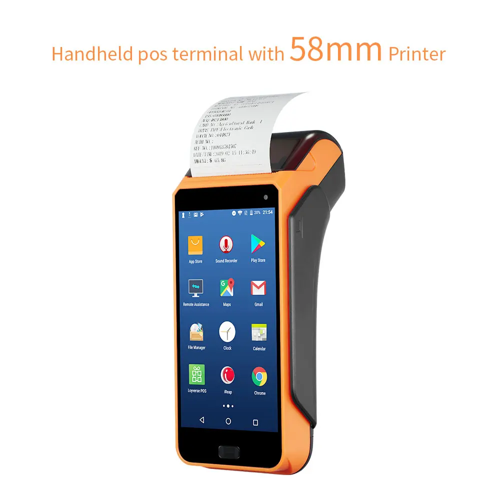 IssyzonePOS اللمس شاشة PDA استلام طابعة الروبوت 8.1 محطة pos المحمولة PDA 1D/2D قارئ شفرة التّعرّف 4G WIFI NFC كاميرا