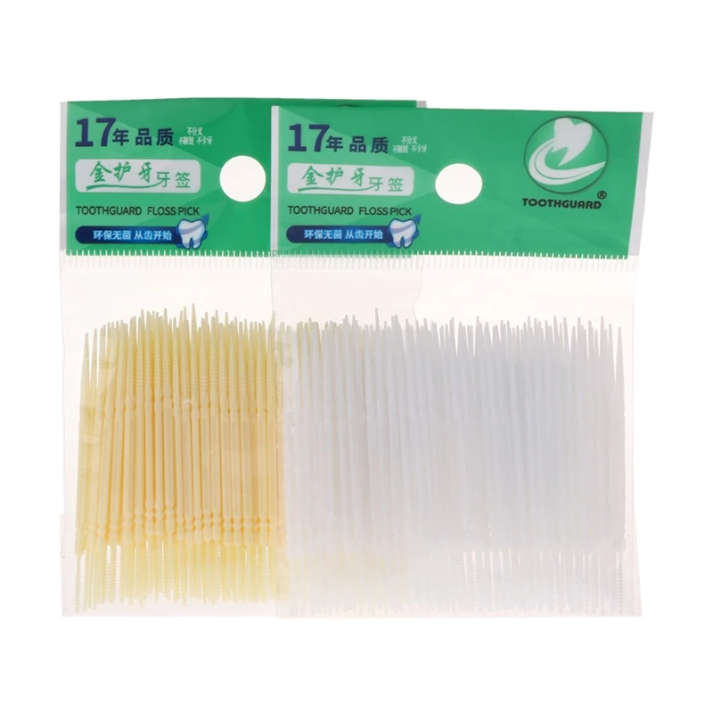 

100pcs Dental Floss Interdental Toothpick Brush Brush Teeth Stick Dental