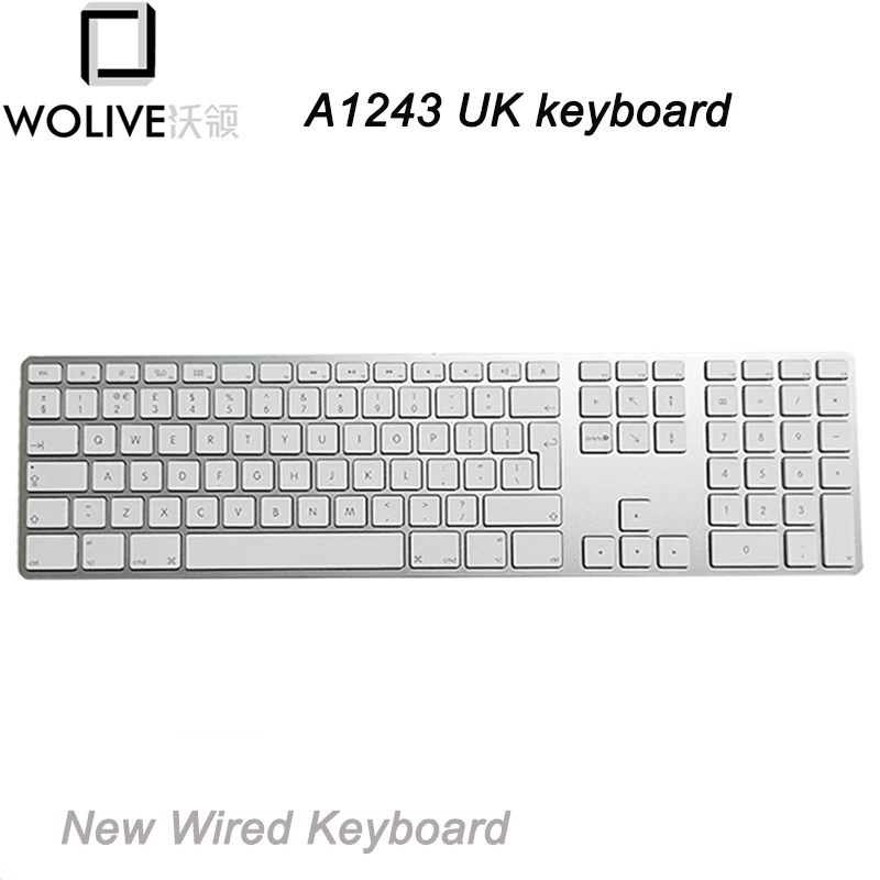 Wolive Новинка для Apple A1243 британская раскладка клавиатуры проводной|Клавиатуры