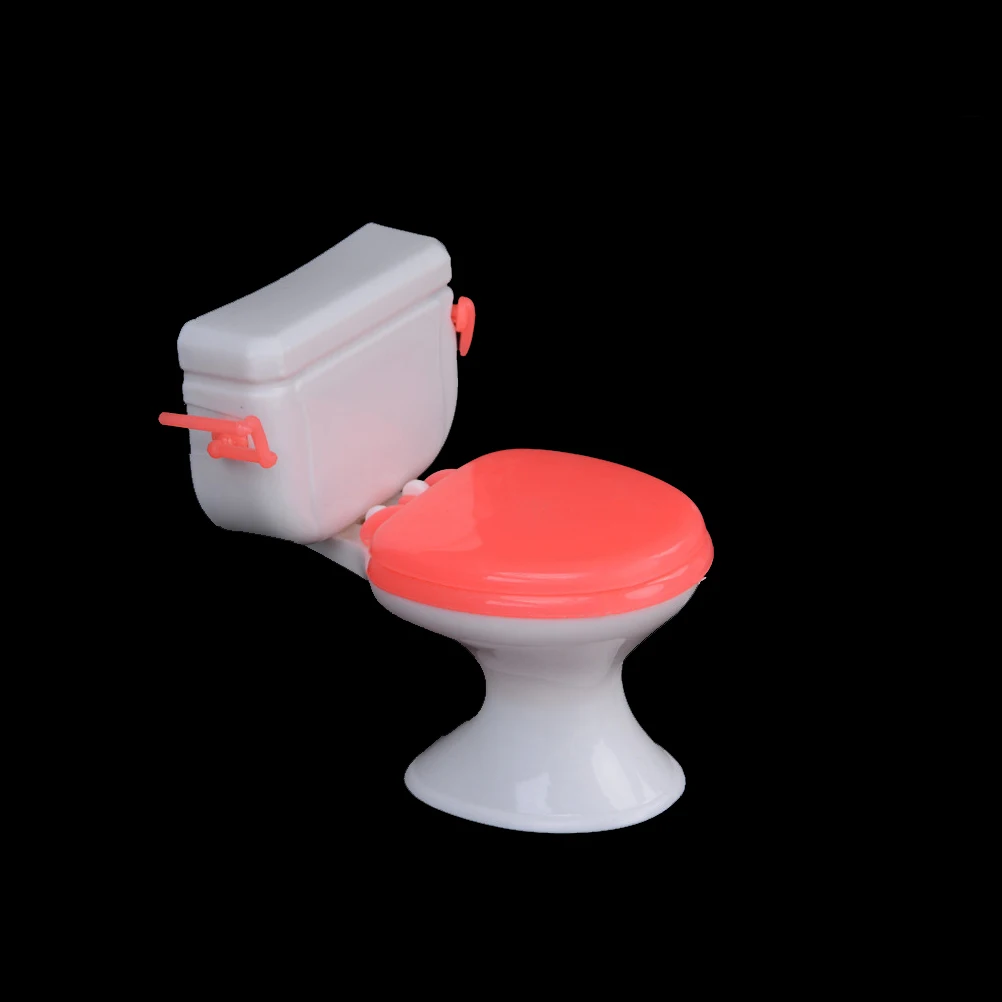 Saleaman 1:12 Doll Accessories Plastic Toilet Doll Toys Bathroom Home Furniture Doll House Decoration Kitchen Toys for Children