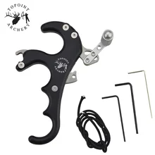 TP425 Archery Bow Release 4 Finger LH/RH Grip Bow Aluminum Compound Bow Hunting Shooting Accessory 1 2pcs archery compound bow limbs take down compound bow hunting accessory