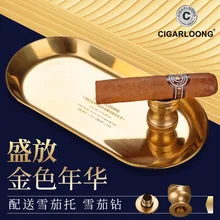 Luxury Design Holder 1 Cigar Transparent Pattern Austrian Crystal Cigar Ashtray W/ Original Box nice