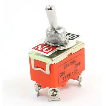 

Panel Mount 4 Terminal Wobble Lever DPST ON-OFF Toggle Switch 250V 25A