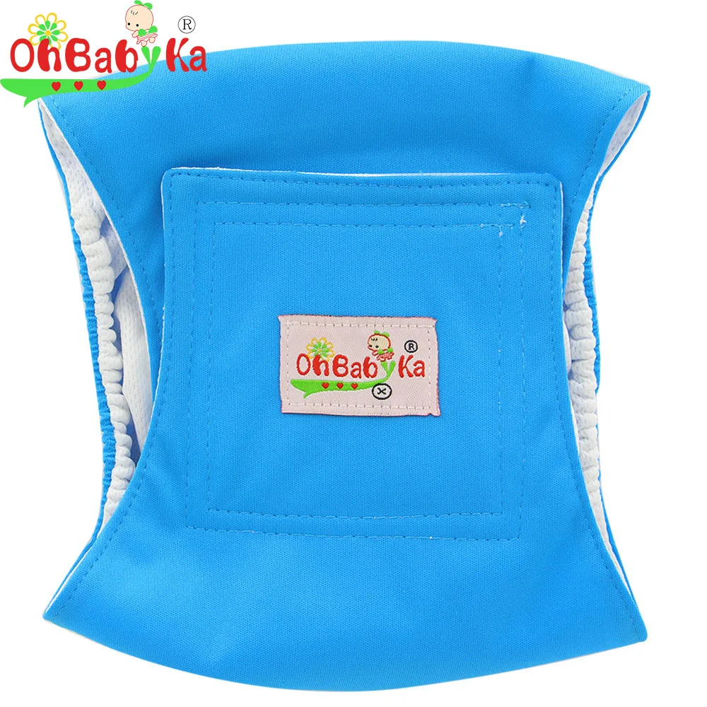 

OhBabyKa Washable Male Dog Diapers Soft Physiological Pant Diaper Reusable Puppy Pet Dog Belly Wrap Sanitary Underwear 3 Size