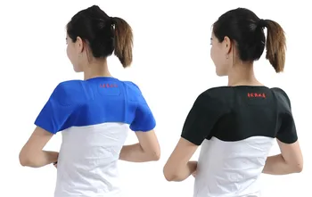 

tourmaline self-heating breathable Shoulder guard magnetic therapy Double Shoulder Support for Shoulder warm Back Pain Relieve