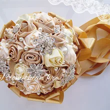 AYiCuthia искусственный Букеты Свадебные s ручной работы цветок со стразами невесты с украшением в виде кристаллов Букеты Свадебные de mariage S41