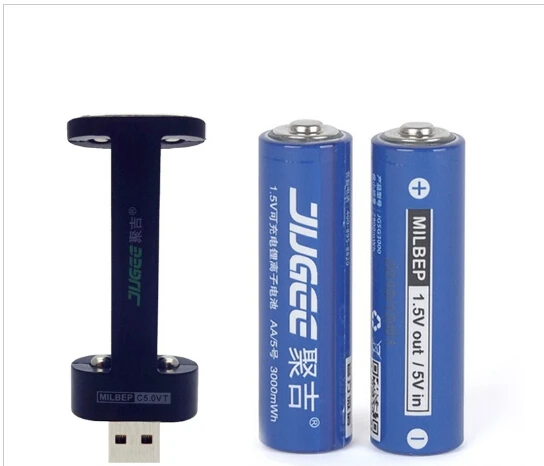 

1.5 v14500 lifepo4 Li-ion Li-polymer lithium Toys batteries 3000mWh 2pcs JUGEE AA battery rechargeable batterie+2 SLOTS charger