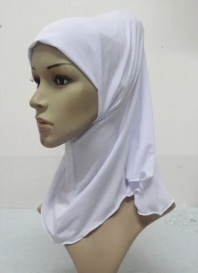 H922 простой хиджаб детский, можно заказать одну дюжину всех белых