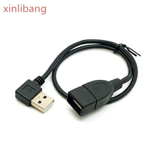 

90 Degree Left & Right Angled USB 2.0 A Male to USB Female Extension Cable 40cm