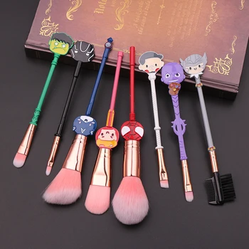 

8pcs Marvel Avengers Makeup Brushes Set Foundation Powder Blush Brush Spiderman Iron Man Beauty Tool Thanos Cosmetic Tools Set