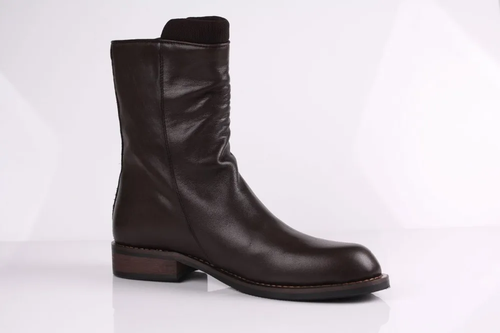 GRIMENTIN/ тренд; мужские ботинки до середины икры из натуральной кожи; цвет черный, коричневый; итальянская деловая Мужская обувь;