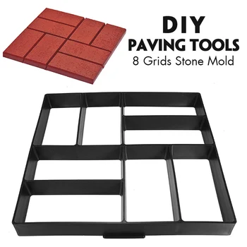 

Garden DIY Plastic Path Maker Pavement Model Concrete Stepping Stone Cement Mould Brick LXY9 ST28