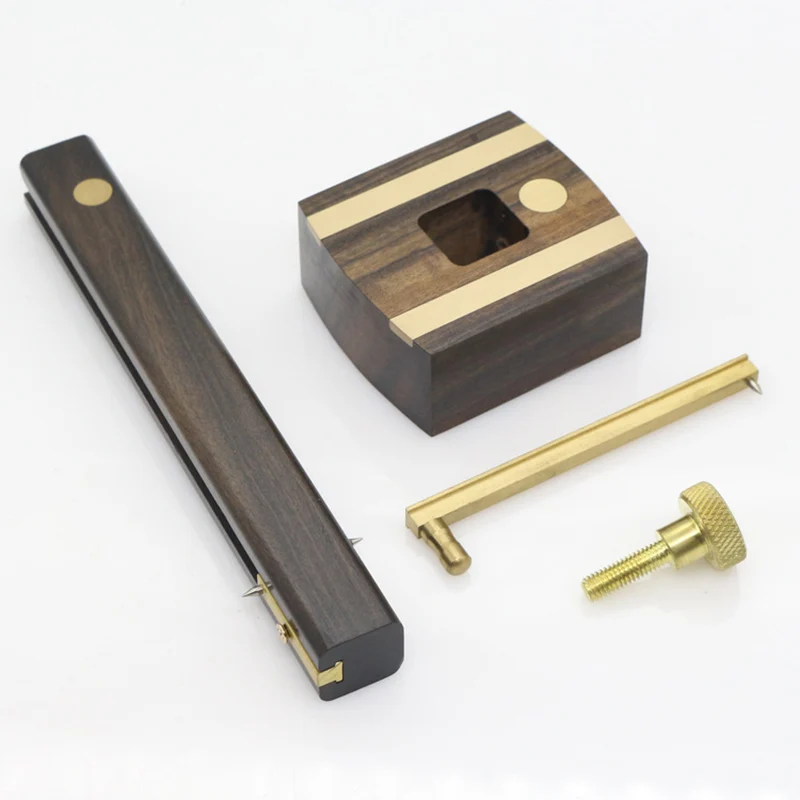 

Marking Meter 8inch/20cm Ebony Woodworking Marking Gauge Multi-Function Screw Type Woodworking Tool DTT88