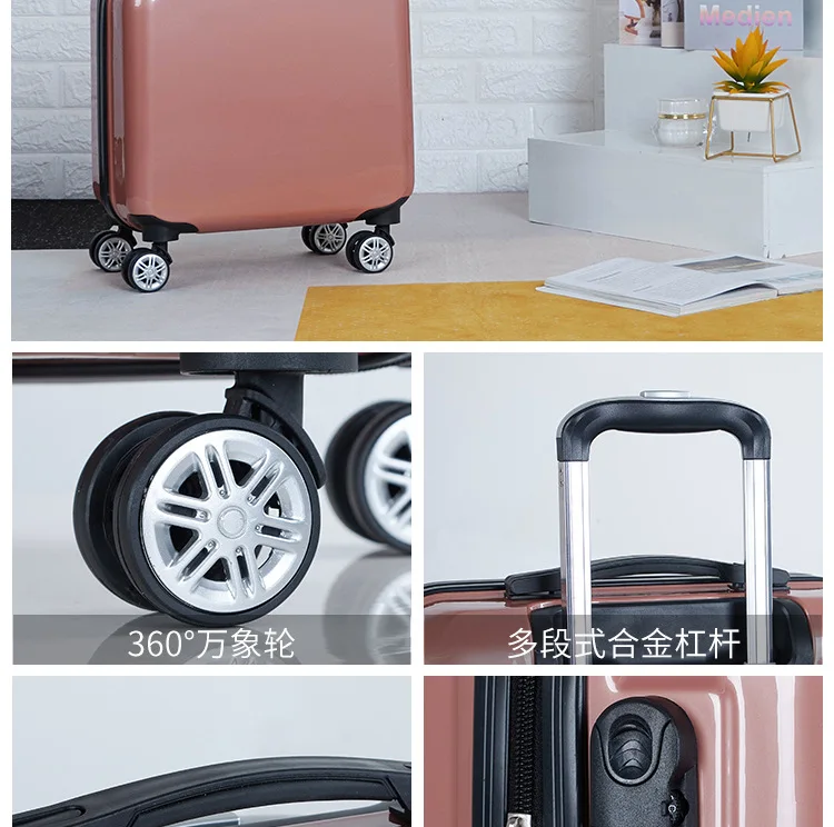 ZYJ Customizable Girls Boys Travel Trolley Luggage kids Cute Alloy Rolling Airplane Suitcase Trunk 18 inch Luggage (21)
