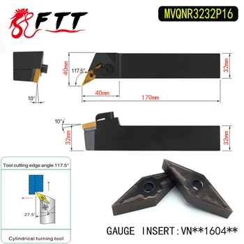 

MVQNR3232P16 117.5 Degrees External Turning Tool Holder For VNMG160404 VNMG160408 Used on CNC Lathe Machine