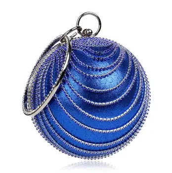 

Circular Tassel Rhinestones Women Evening Bags With Handle Diamonds Metal Handbags For Wedding/Party/Dinner Evening Bags YM1158