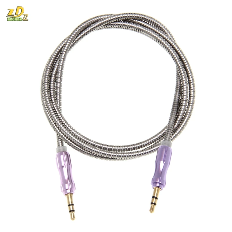 matel Aux Cable Speaker Wire 3 5mm Jack sliver ring Speaker Audio Cable For Car Headphone Jack 3 5 mm For MP3 MP4 500pcs lot