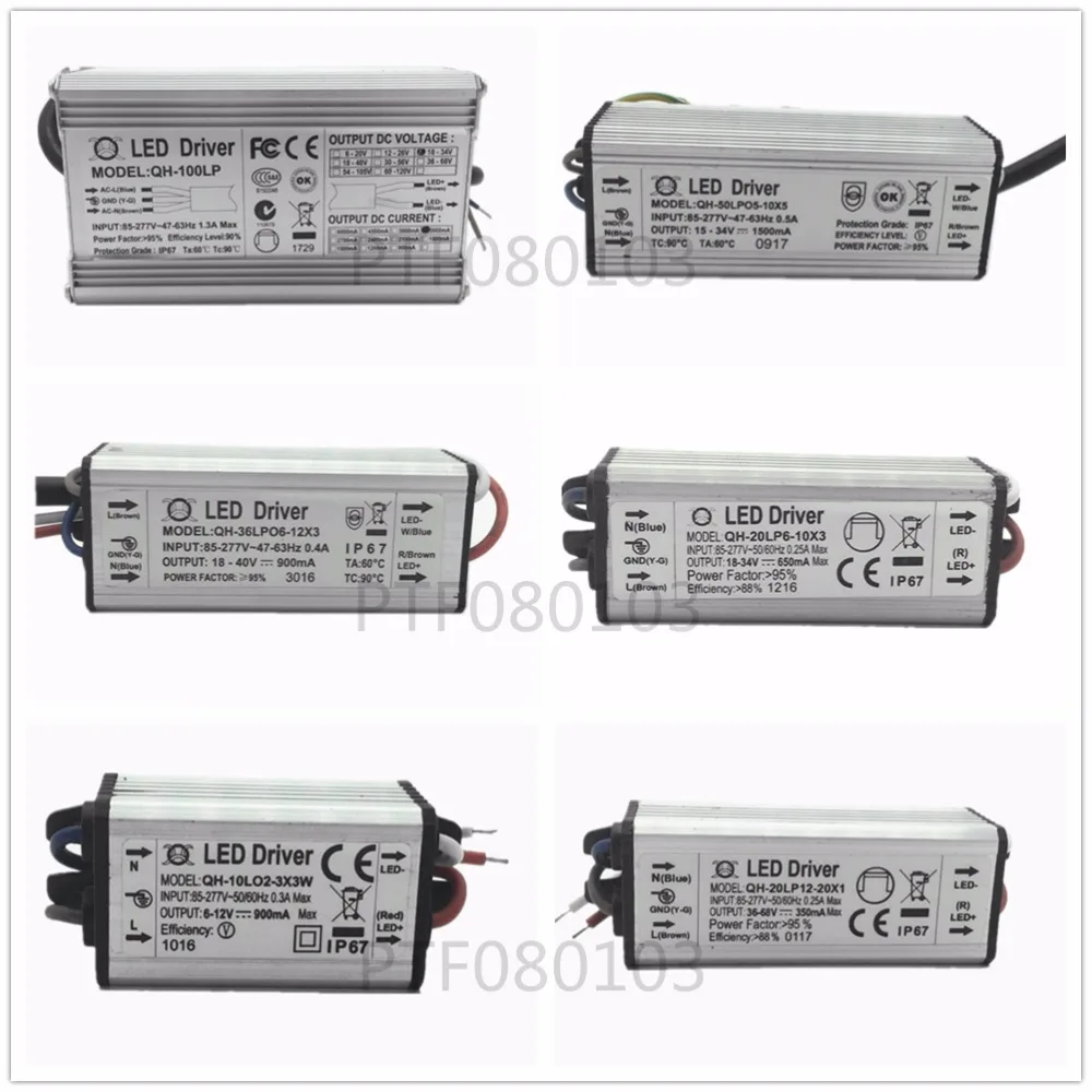 Driver 1W 3W 10w 20w 30w 36W 50w 100w 150W 200W 300-6000mA For light chip High Power Supply LED