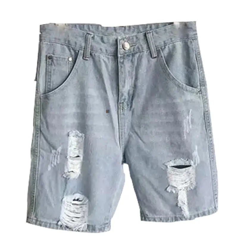 VOGUELEO/Новинка года; Летняя мужская одежда; джинсовые шорты с пятью точками; Корейская версия повседневных диких джинсов в стиле ретро