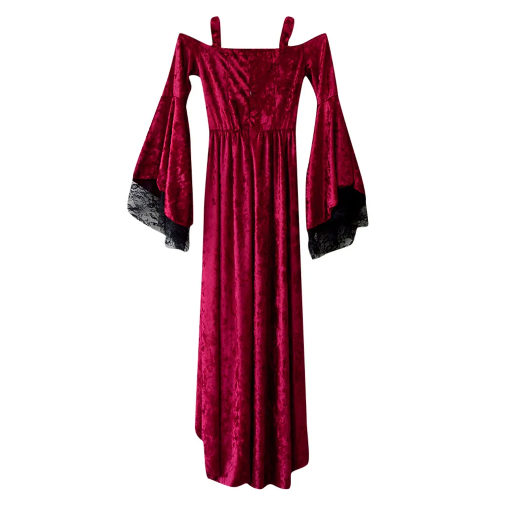 Винтажное платье принцессы Ренессанса, готическое платье макси, ретро костюм, средневековое платье 1970 s, женское длинное платье, Рождественская вечеринка, Vestidos 5XL
