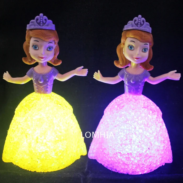 Kids Toys Elsa Anna Sofia LED Colorful Lights gradient crystal Night Light Led Lamp  50